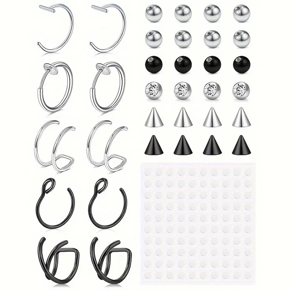 Body Jewelry Lip Ring - Piercings Falsos, Anel de Lábio Falso,