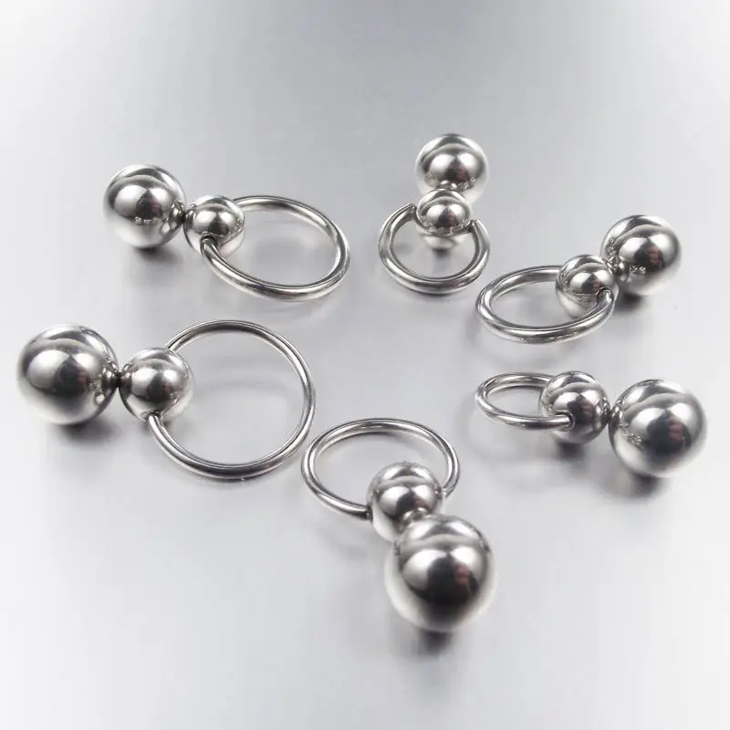 Nipple Bar Curved - Aço inoxidável Double Ball Piercing para