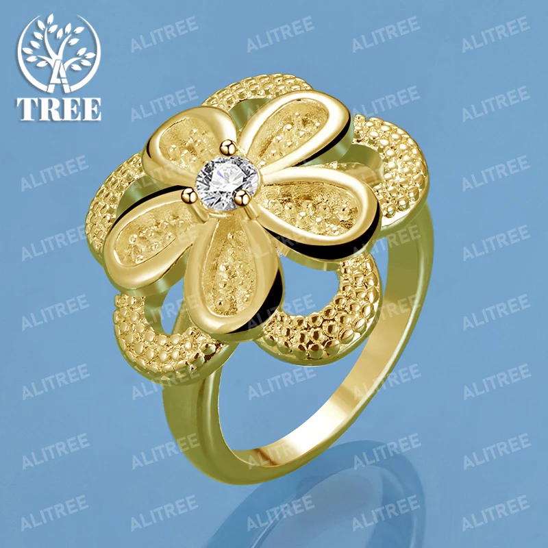 Body Jewelry High Quality - Alitree 18k anéis de ouro alta