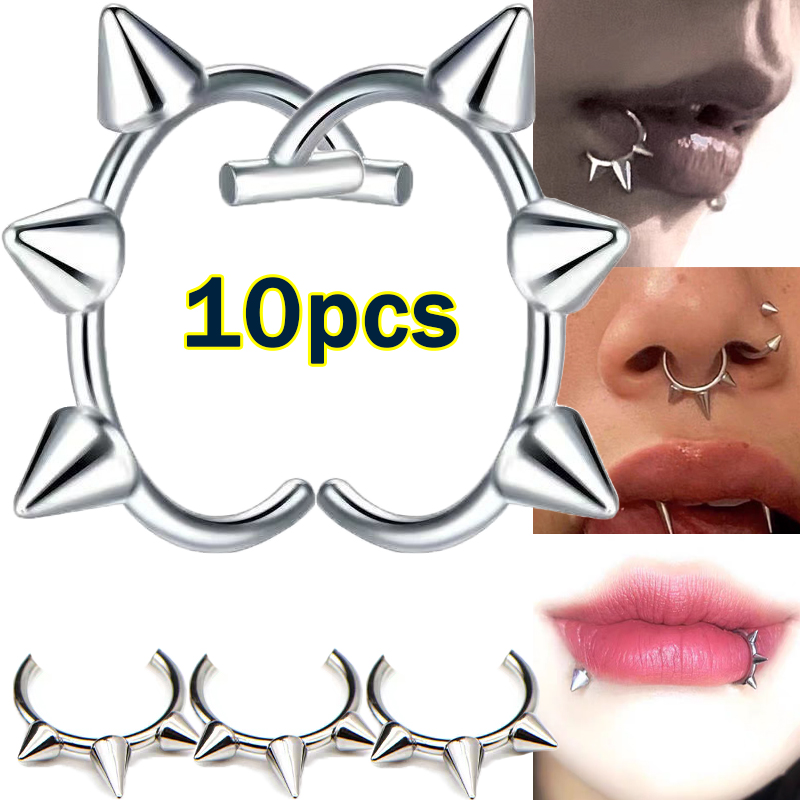 Body Jewelry Lip Ring - Aço Inoxidável C Em Forma Fake