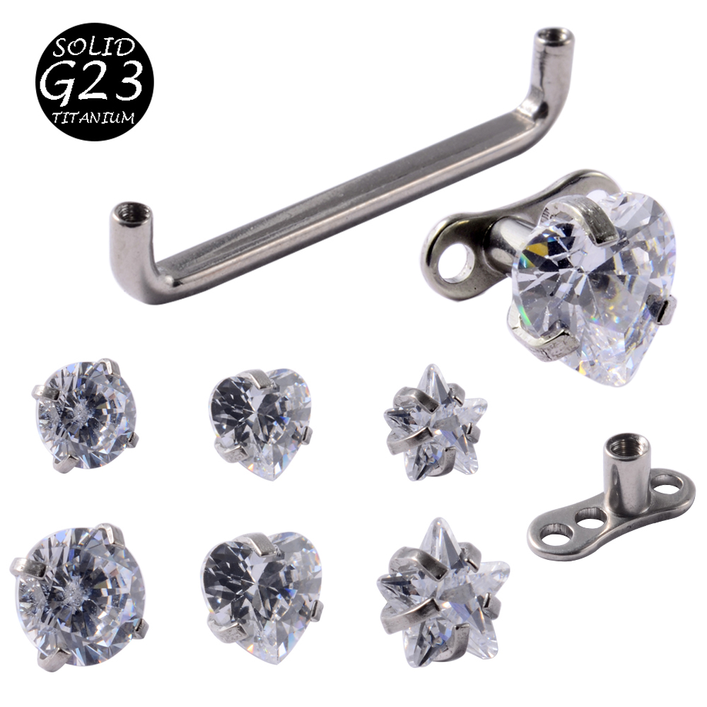 Body Jewelry Dermal - 1 peça g23 titânio âncora dérmica