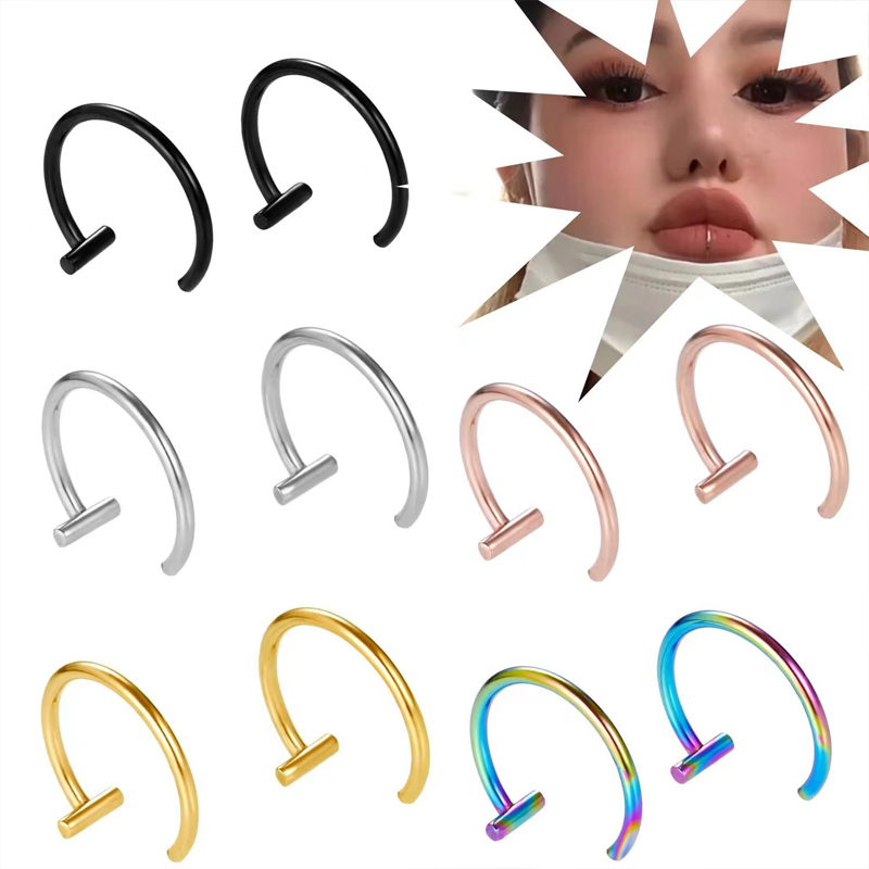 Body Jewelry Lip Ring - Piercing de Lábio em Aço Cirúrgico