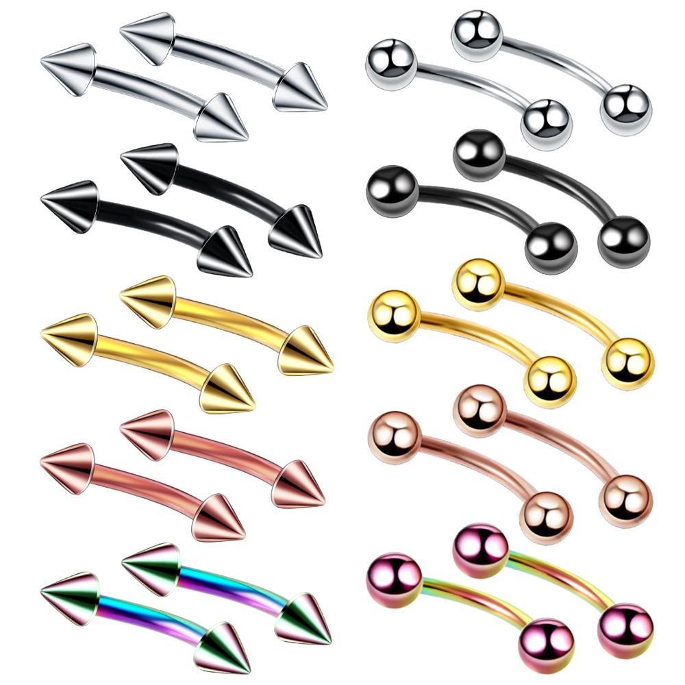 Nipple Bar Curved - 10 pc/lote piercing de sobrancelha curvo