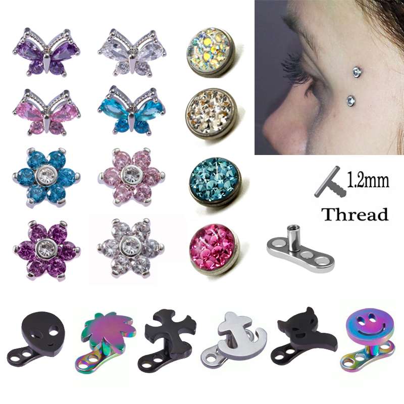 Body Jewelry Dermal - Piercing superior de âncora dérmica, anel