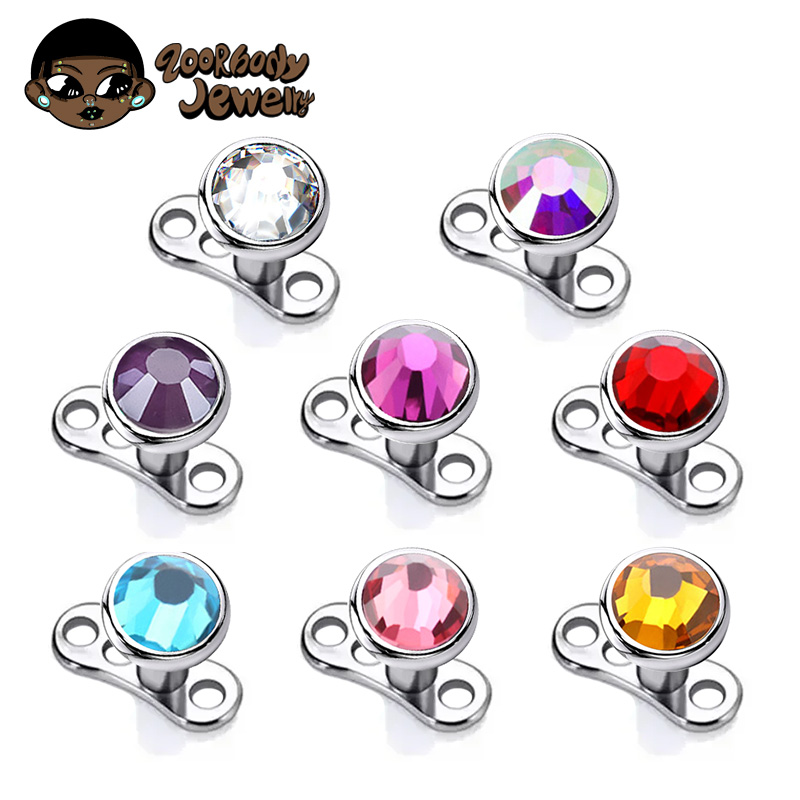 Body Jewelry Dermal - G23 titânio piercing micro base de