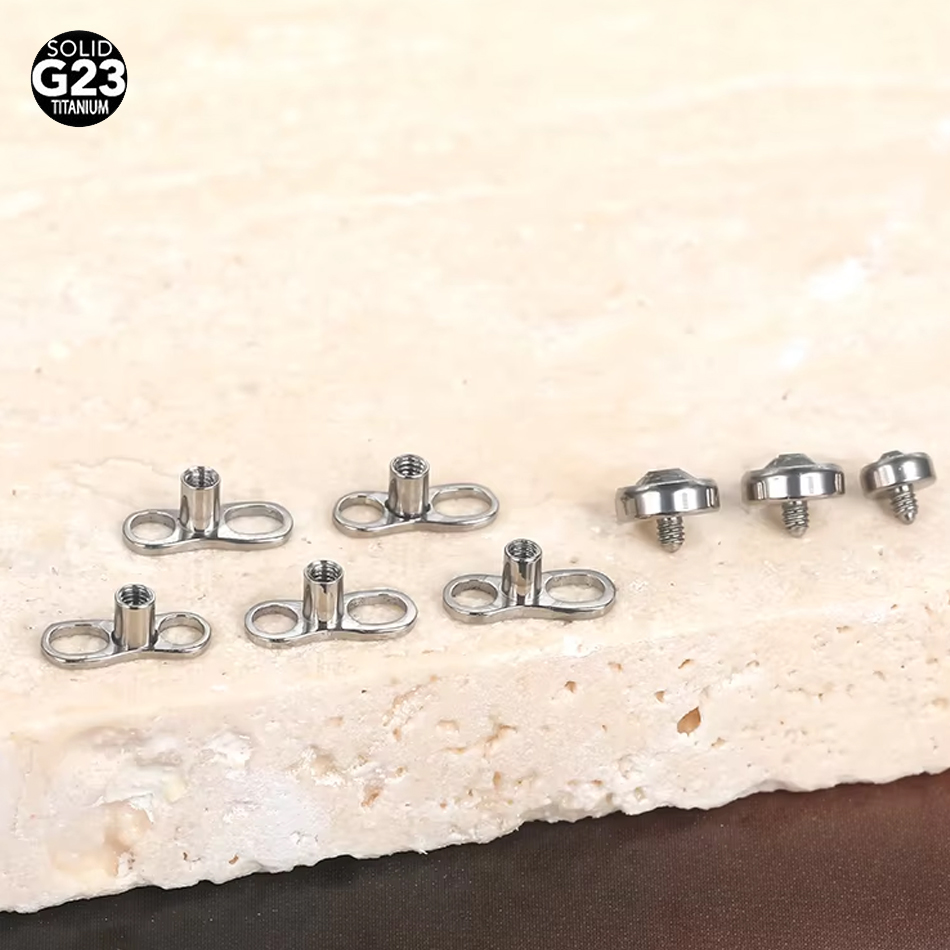 Body Jewelry Dermal - Conjunto de piercings micro dérmicos de