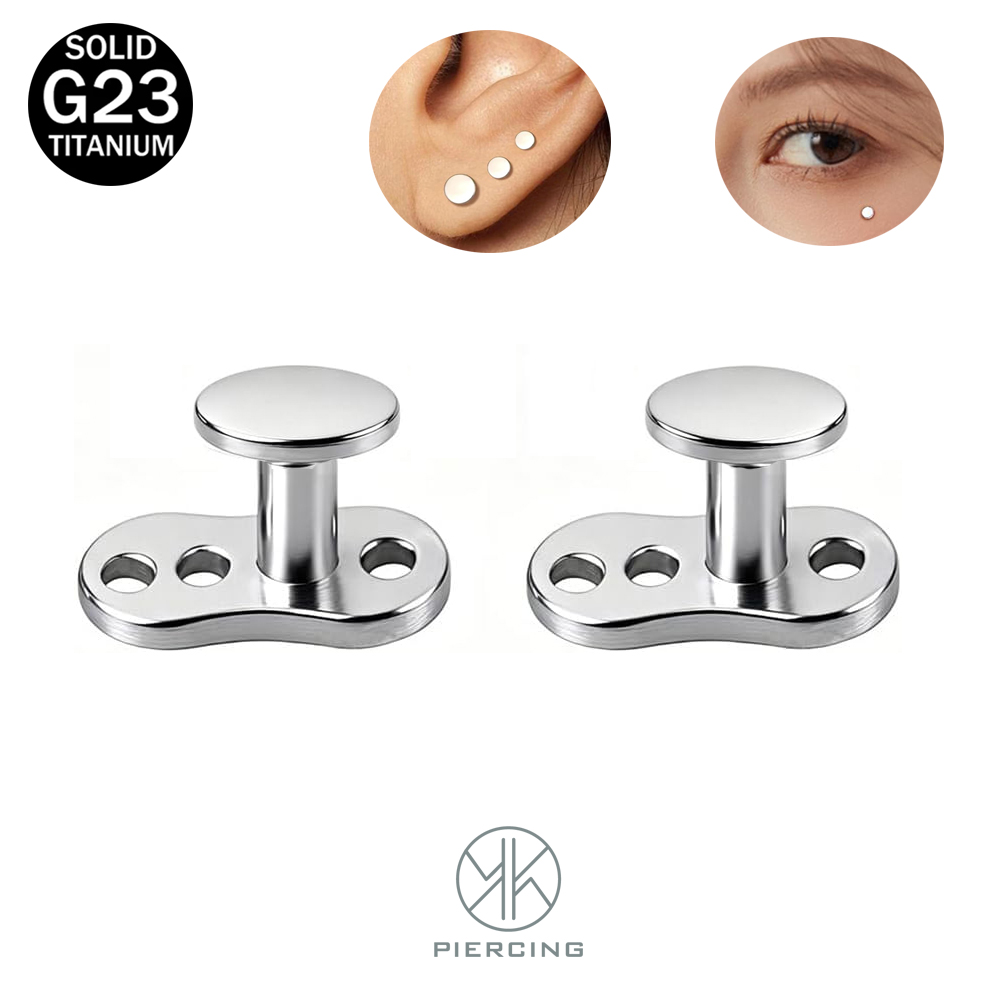 Body Jewelry Dermal - 14G disco redondo âncora dérmica tops