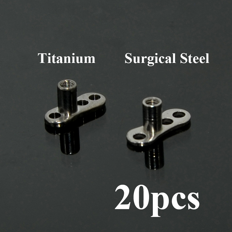 Body Jewelry Dermal - 20 peças g23 titânio sólido e