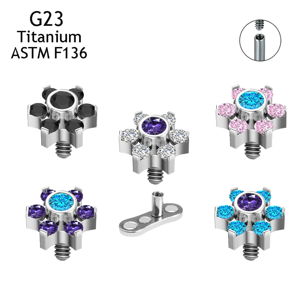 Body Jewelry Dermal - G23 piercings dérmicos de titânio esconder