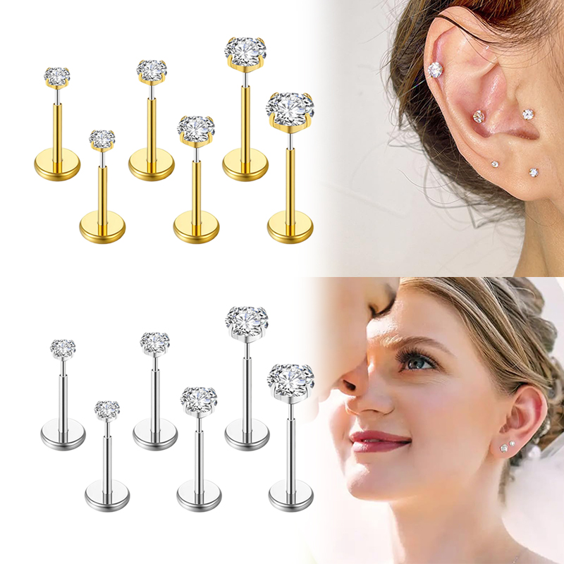 Body Jewelry Lip Ring - Piercings Cirúrgicos de Aço Inoxidável 20G/18G/16G