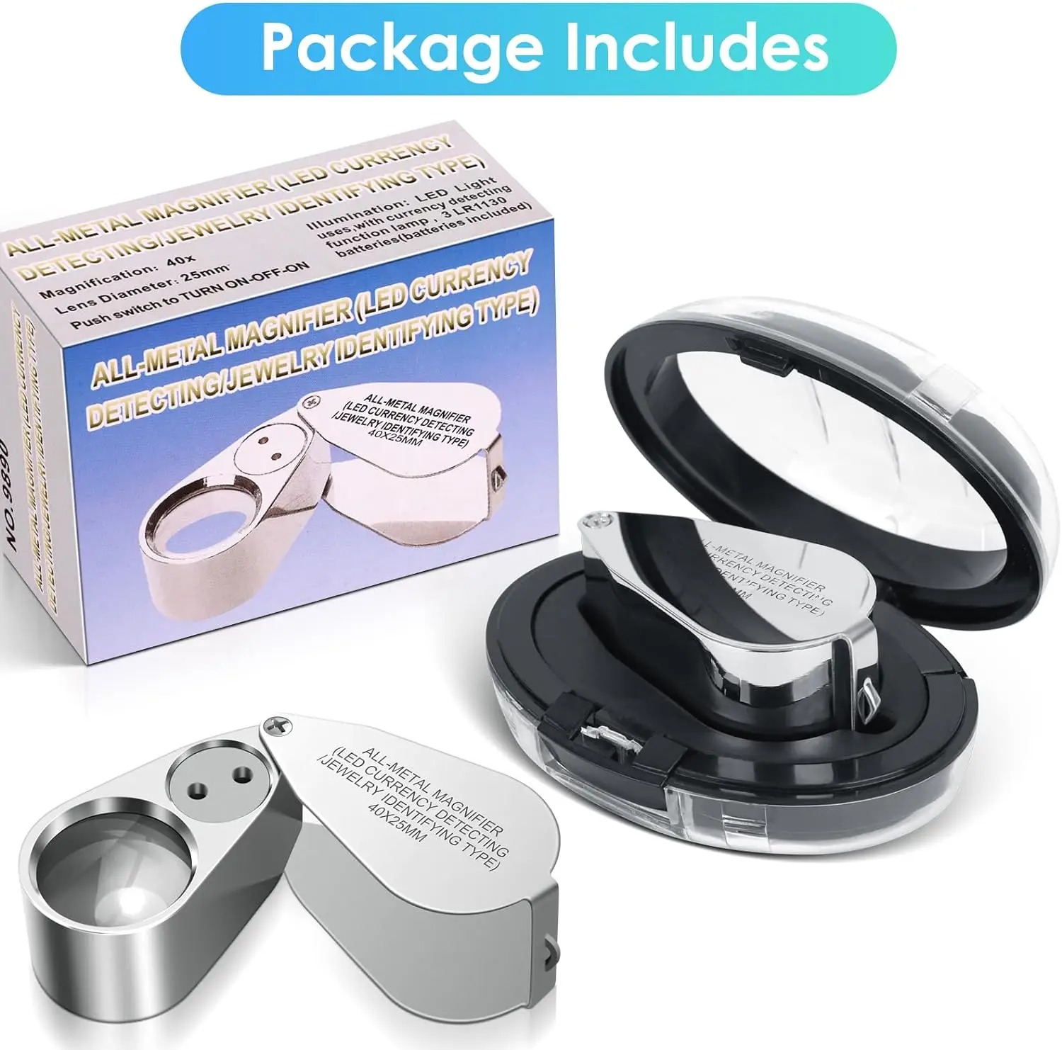 Lupa Iluminada 40X com Luz LED - Body Jewelry Repair avaliação e preço