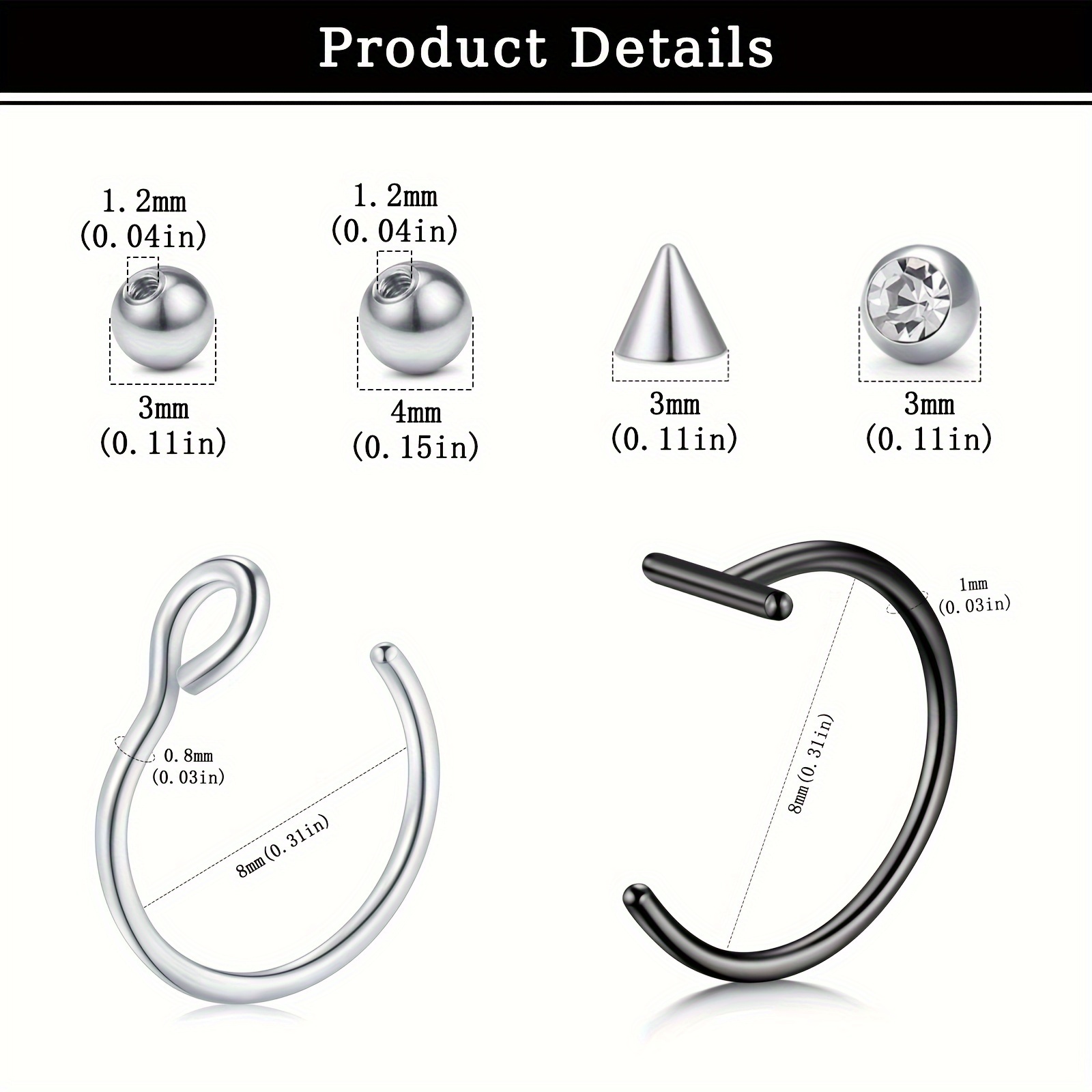Piercings Falsos, Anel de Lábi - Body Jewelry Lip Ring avaliação e preço