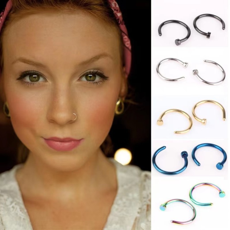 Conjunto de 6 Anéis de Nariz F - Body Jewelry Lip Ring avaliação e preço