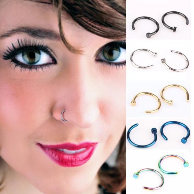 Conjunto de 6 Anéis de Nariz F - Body Jewelry Lip Ring avaliação e preço
