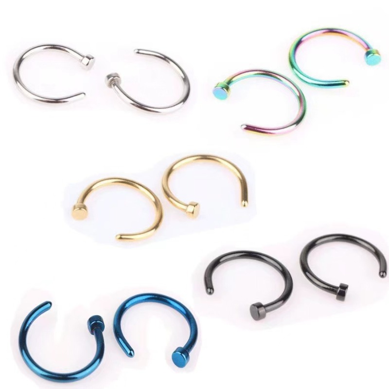 Conjunto de 6 Anéis de Nariz F - Body Jewelry Lip Ring avaliação e preço