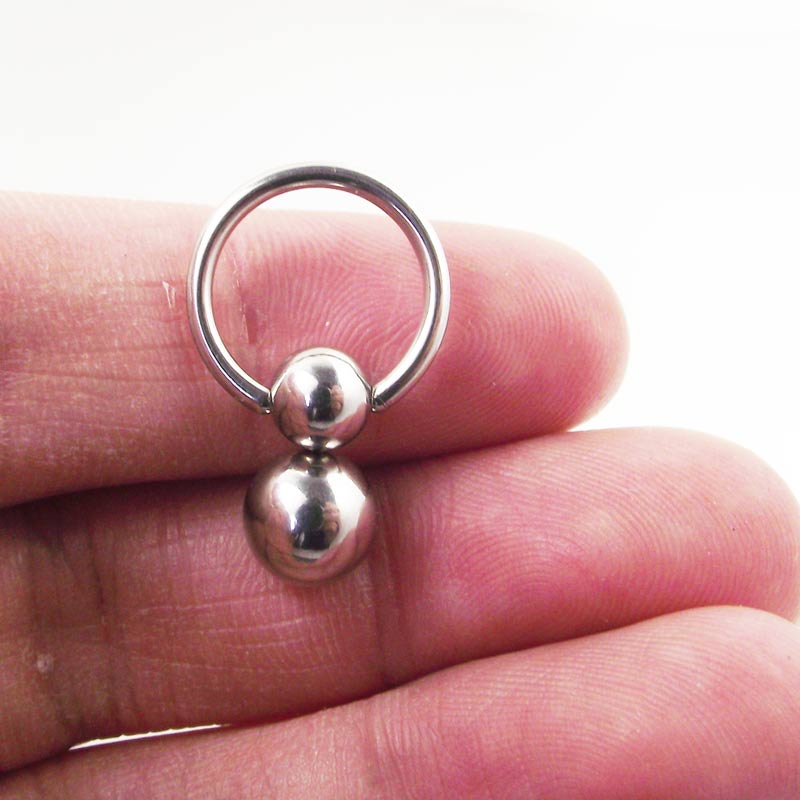 1 peça de aço inoxidável duplo - Nipple Bar Curved avaliação e preço