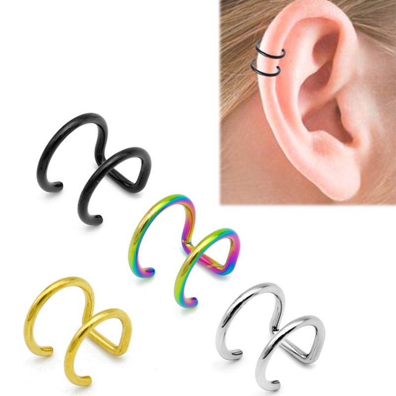 2 Peças de Brincos de Pressão  - Body Jewelry Lip Ring avaliação e preço