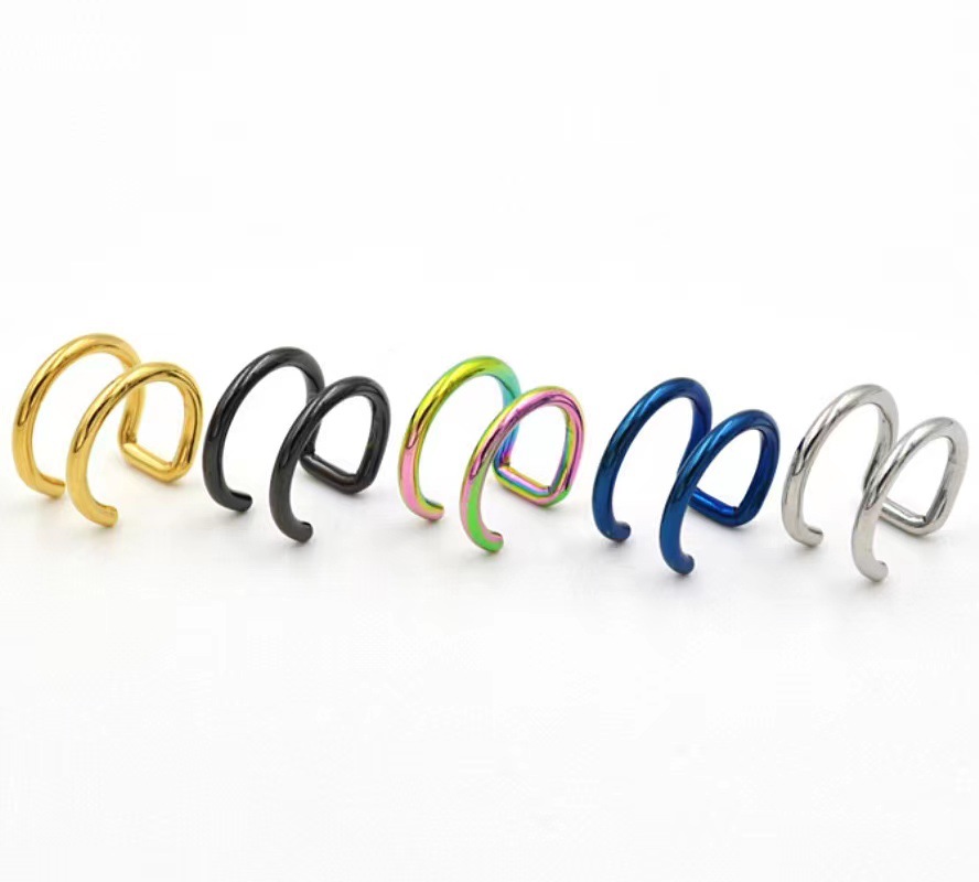2 Peças de Brincos de Pressão  - Body Jewelry Lip Ring avaliação e preço