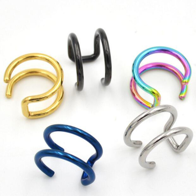 2 Peças de Brincos de Pressão  - Body Jewelry Lip Ring avaliação e preço