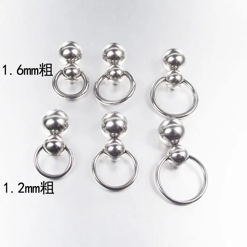 Aço inoxidável Double Ball Pie - Nipple Bar Curved avaliação e preço