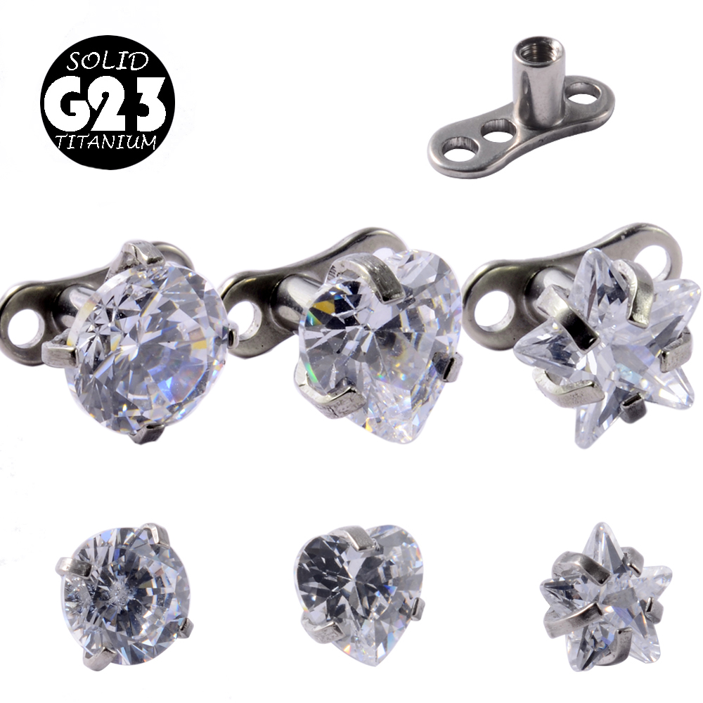 1 peça g23 titânio âncora dérm - Body Jewelry Dermal avaliação e preço