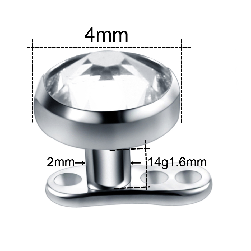 10 pçs/lote titânio micro pier - Body Jewelry Dermal avaliação e preço