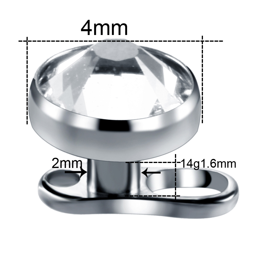 10 pçs/lote titânio micro pier - Body Jewelry Dermal avaliação e preço