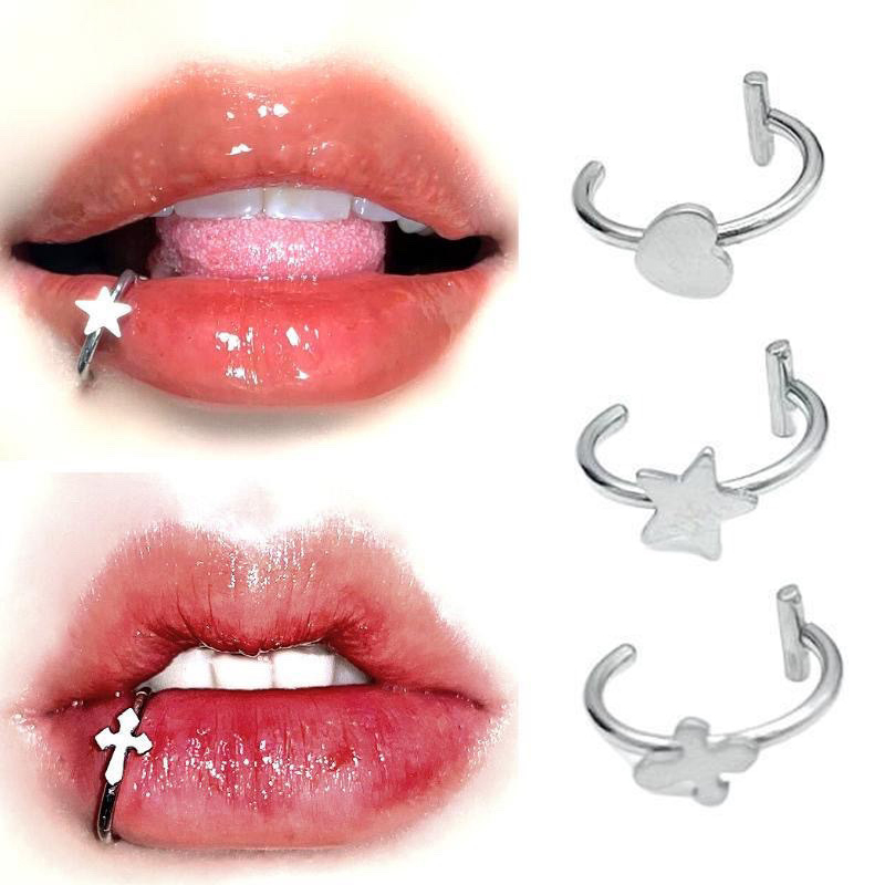 Anel de nariz falso de aço ino - Body Jewelry Lip Ring avaliação e preço
