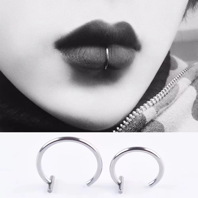 Piercing de Lábio em Aço Cirúr - Body Jewelry Lip Ring avaliação e preço
