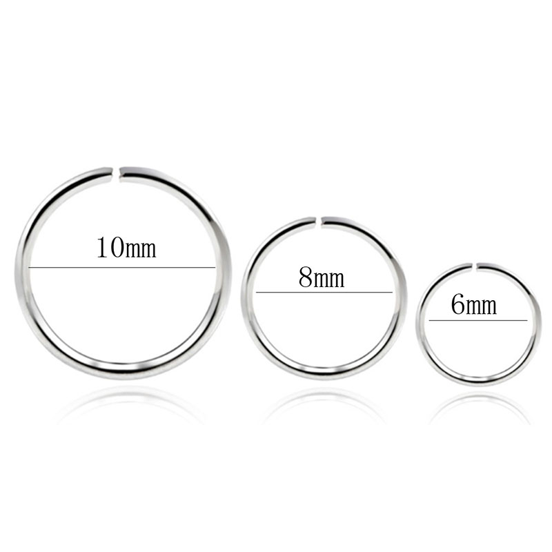 925 anel de prata anel de lábi - Body Jewelry Lip Ring avaliação e preço