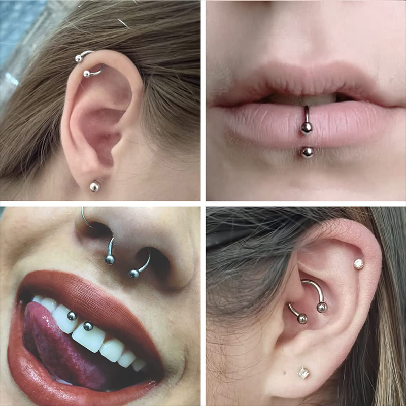 5 peças/lote Joias de Piercing - Body Jewelry Lip Ring avaliação e preço
