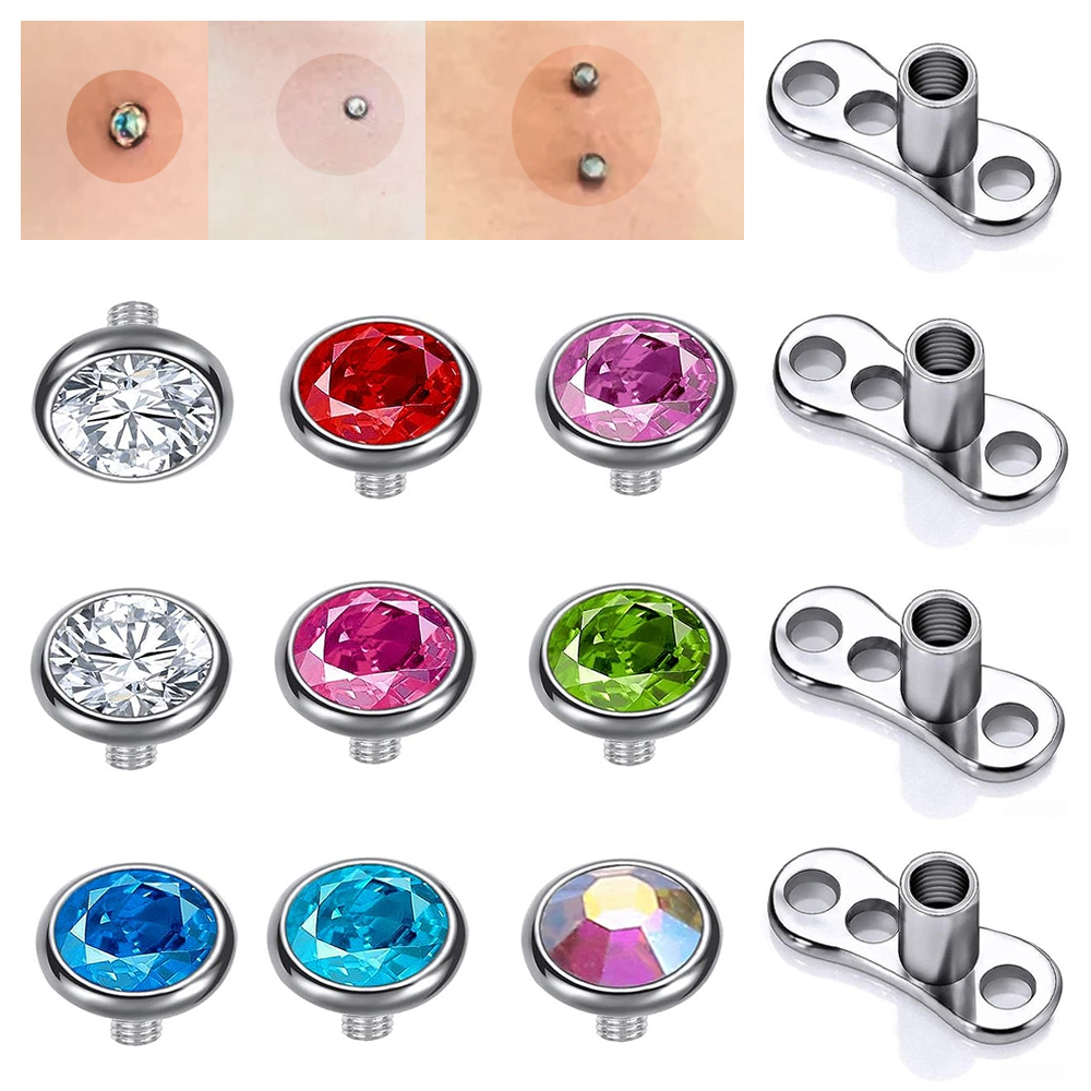 Piercing de superfície de aço  - Body Jewelry Dermal avaliação e preço