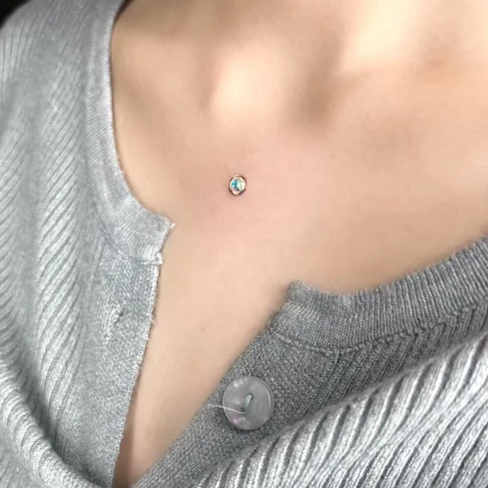 Piercing de superfície de aço  - Body Jewelry Dermal avaliação e preço