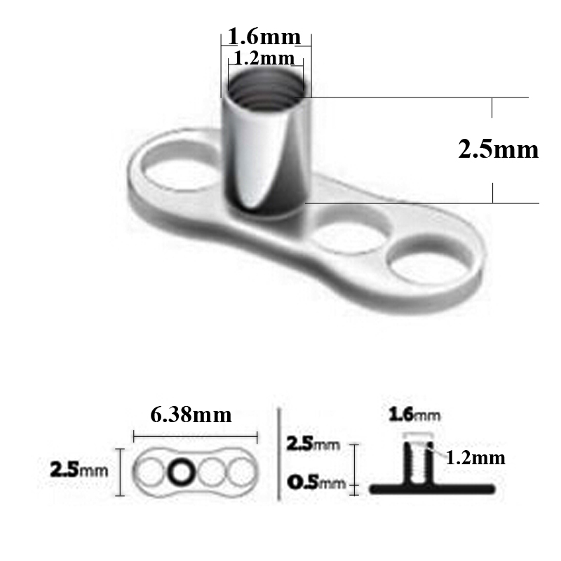 20 peças g23 titânio sólido e  - Body Jewelry Dermal avaliação e preço