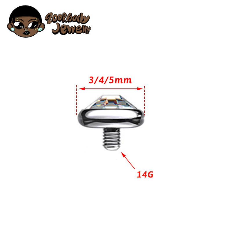 1 peça astm f136 moldura de ti - Body Jewelry Dermal avaliação e preço