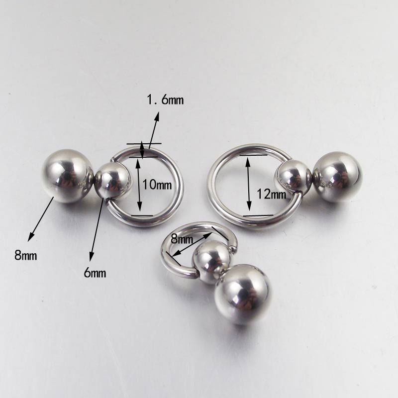 Aço inoxidável bola dupla cucú - Nipple Bar Curved avaliação e preço